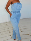 Strapless Denim Jumpsuit