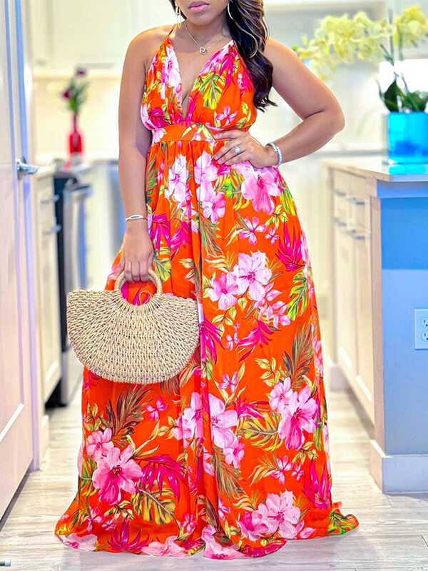 Printed Cami Maxi Dress