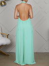 Halter Chiffon Jumpsuit