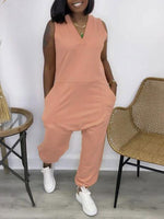 V-Neck Sleeveless Jumpsuit