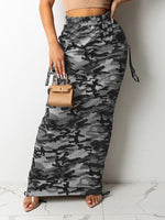 Camo Drawstring Skirt