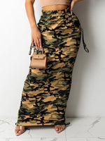 Camo Drawstring Skirt