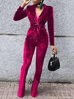 Velvet Blazer & Pants Set