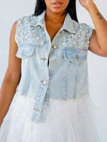 Studded Denim Vest