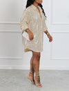 Sequin Shirt Dress