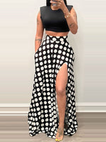 Dot Slit Skirt