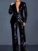 Sequin Blazer & Pants Set