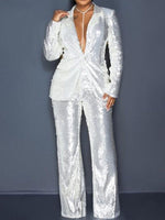 Sequin Blazer & Pants Set