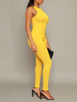 Ribbed Sleeveless Jumpsuit--Clearance