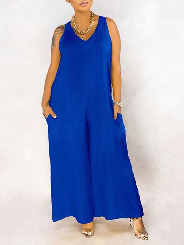 Sleeveless Side-Slit Jumpsuit