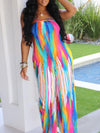 Printed Strapless Jumpsuit