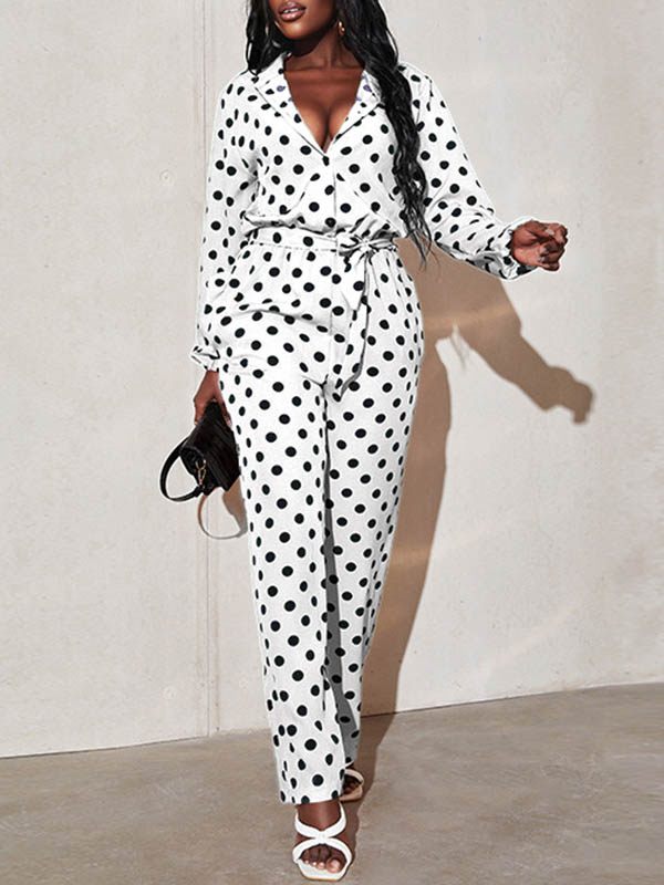 Dot Tied Jumpsuit