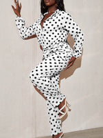 Dot Tied Jumpsuit