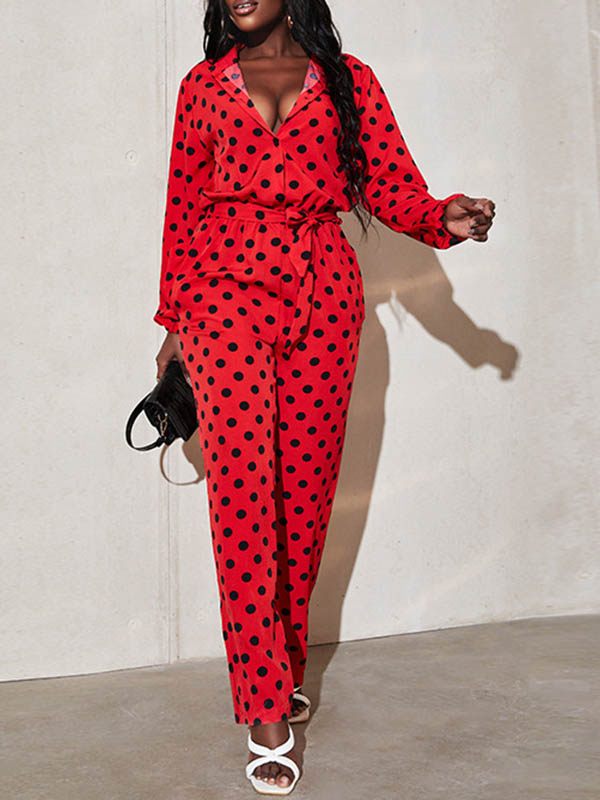 Dot Tied Jumpsuit