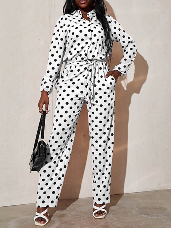 Dot Tied Jumpsuit