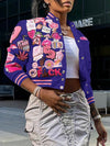 Printed Bomber Jacket