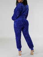 Sequin Sweatshirt & Jogger Pants Set