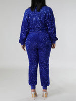 Sequin Sweatshirt & Jogger Pants Set