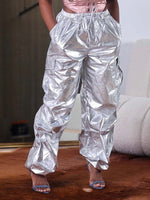 Metallic Cargo Pants