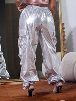 Metallic Cargo Pants