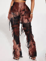 Fringe Tie-Dye Pants