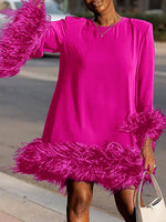 Feather Combo Dress