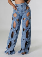 Twisted Cutout Jeans