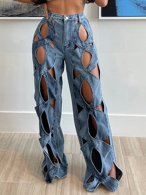 Twisted Cutout Jeans