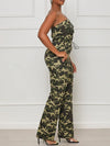 Camo Strapless Zip-Front Jumpsuit