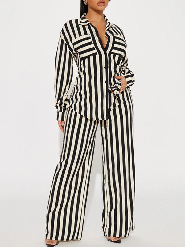 Stripe Shirt & Pants Set