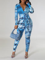 Printed Tied Jumpsuit