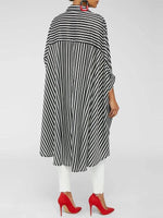 Stripe High-Low Shirt