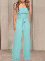 Bandeau Tied-Front Jumpsuit