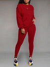 Solid Sweatshirt & Pants Set